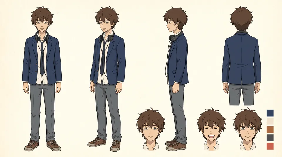 Souta — model sheet, v2